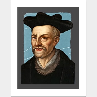 French Writer François Rabelais illustration Posters and Art